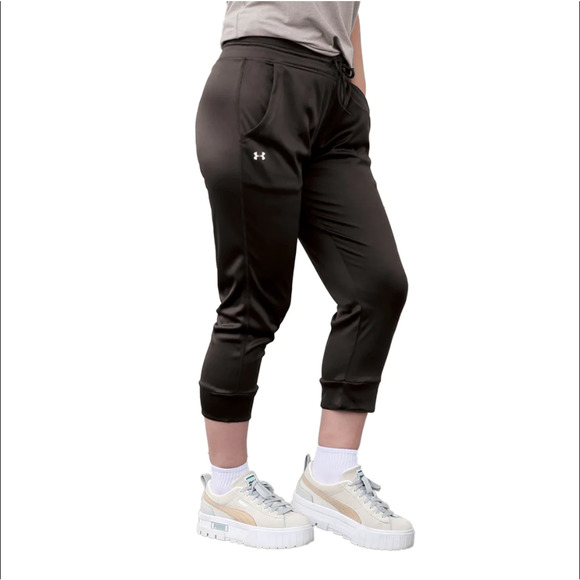 Under Armour Women's Tech Capris 3/4 Pants Small Black Athletic Gym New MSRP$40 - Picture 2 of 10